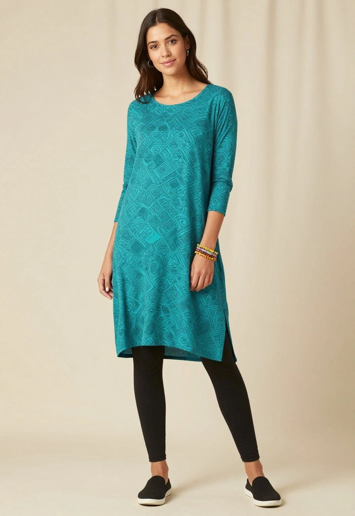 20 Trendy Modest Casual Outfits You Need in Your Wardrobe Right Now! - 4. Long Tunic with Leggings 1