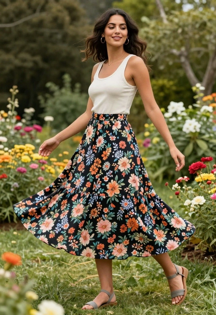 20 Weekend Comfy Casual Outfits for Women Everyone Will Adore (Wait Until You See #4!) - 16. Basic Tank & Maxi Skirt 1