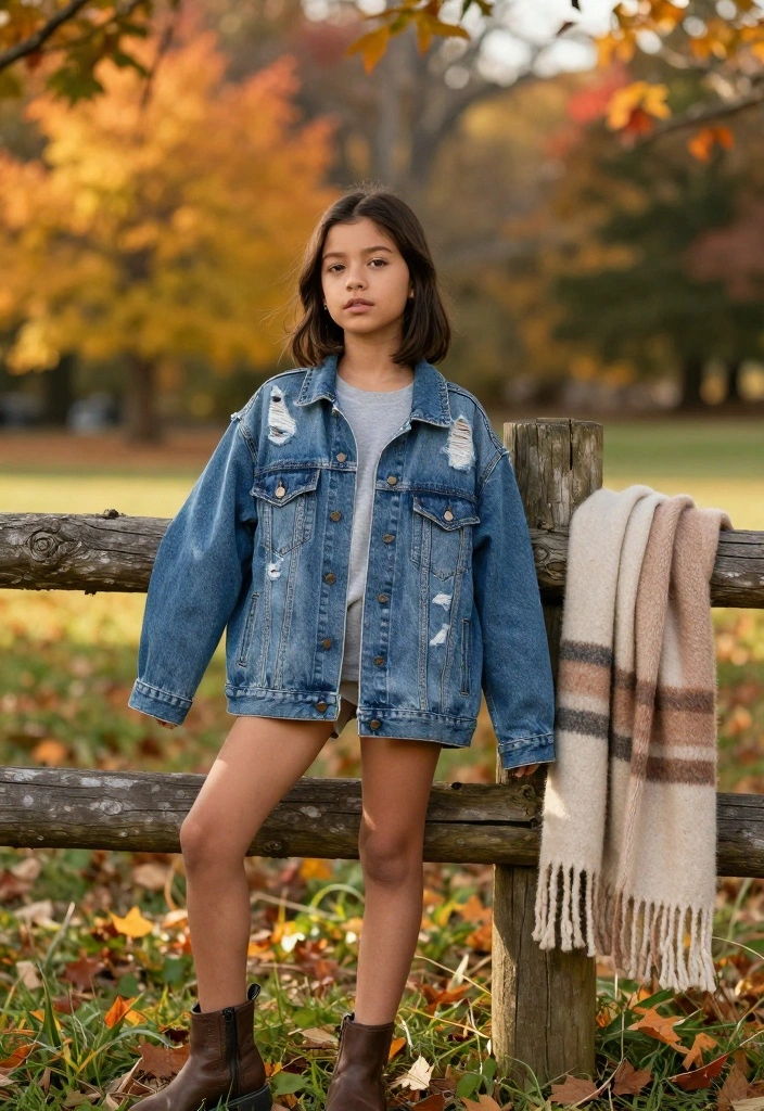 21 Cute Fall Outfit Ideas That’ll Keep You Cozy and Stylish (Wait Until You See #10!) - 15. Cute Denim Jacket 1