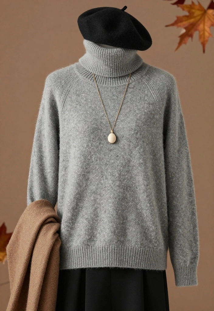 21 Cute Fall Outfit Ideas That’ll Keep You Cozy and Stylish (Wait Until You See #10!) - 8. Textured Turtleneck 1