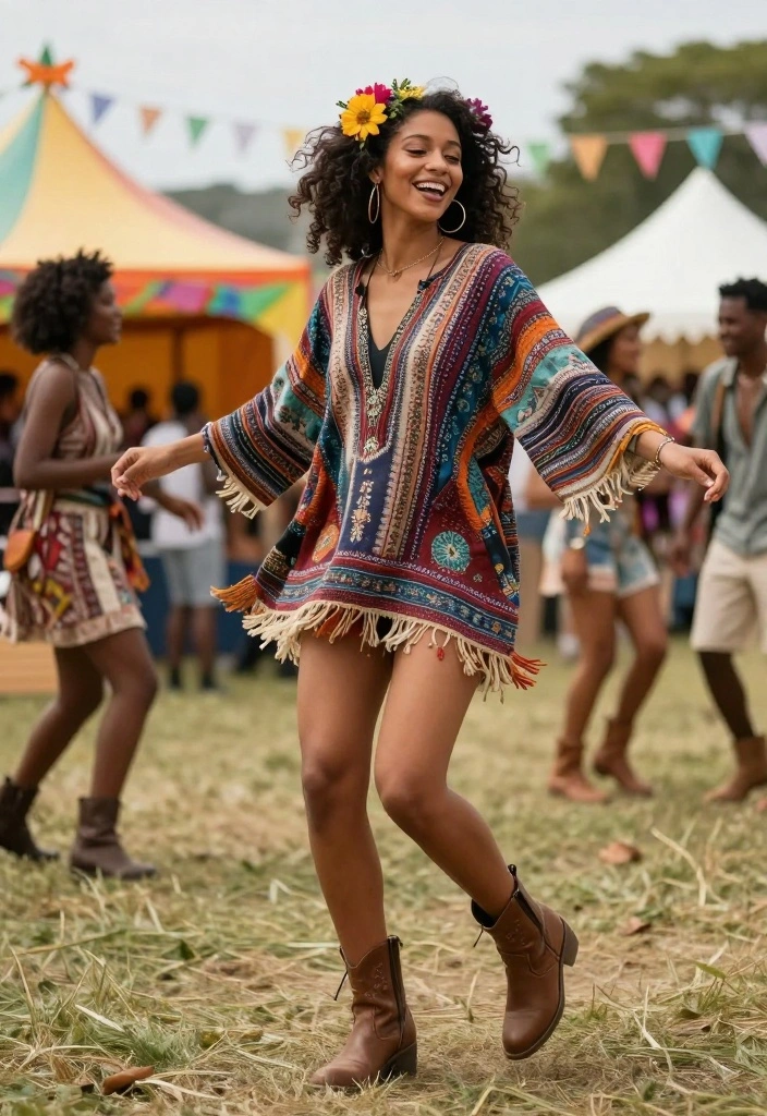 21 Effortlessly Chic Spring Outfit Ideas for Women (Get Ready to Turn Heads!) - 13. Bohemian Style Tunic 1