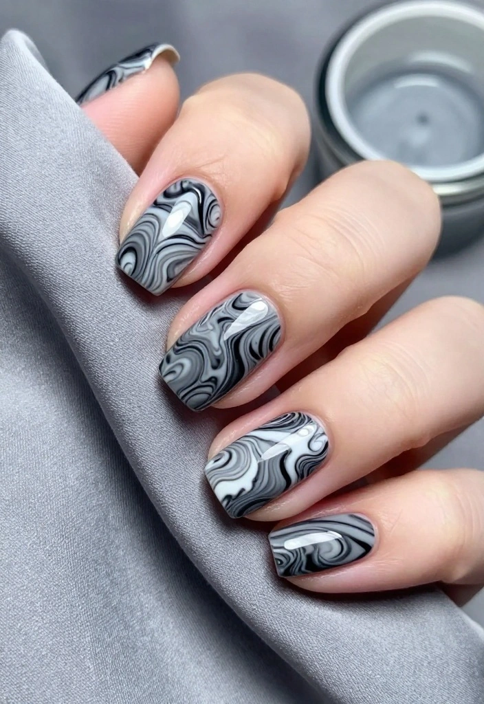 21 Nail Art Techniques That Will Make You a Pro in No Time (Tip #3 Is a Game Changer!) - 3. Marbled Delight (Game Changer!) 1