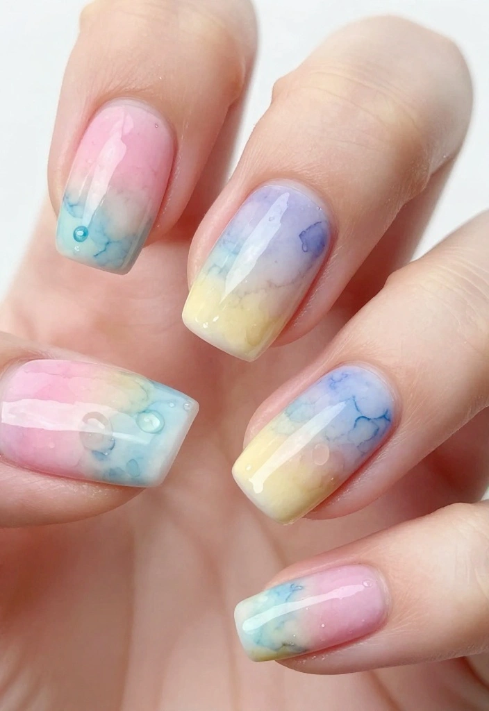 21 Nail Art Techniques That Will Make You a Pro in No Time (Tip #3 Is a Game Changer!) - 6. Watercolor Wonder 1
