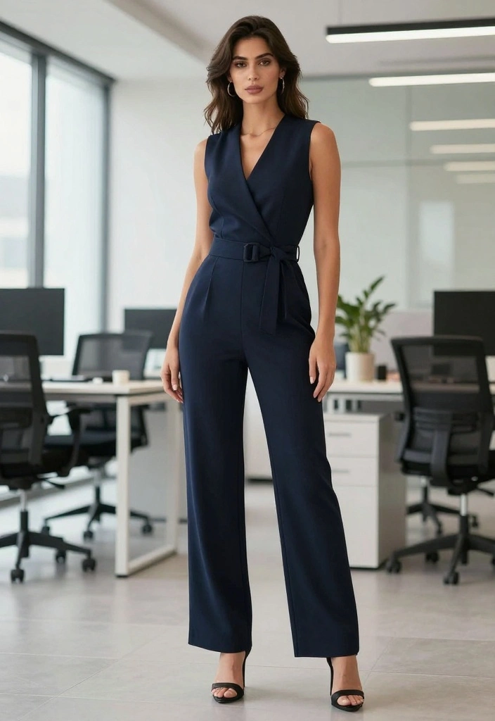 21 Office Outfit Ideas for Women That Are So Casual, You'll Want to Wear Them Every Day! - 12. Work-Ready Jumpsuit 1