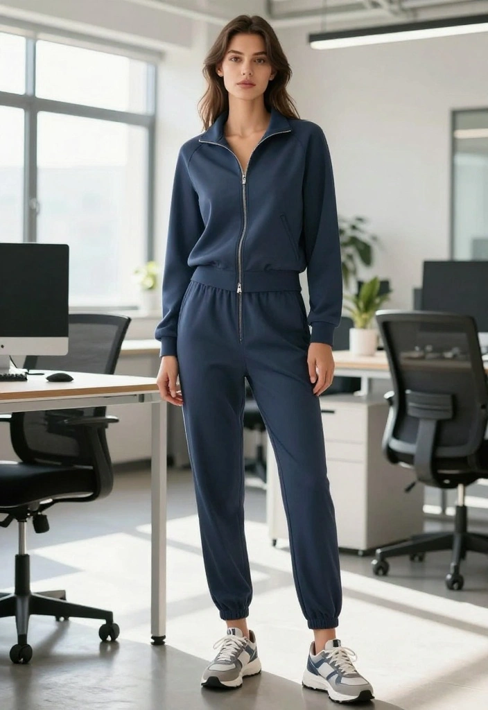 21 Office Outfit Ideas for Women That Are So Casual, You'll Want to Wear Them Every Day! - 13. Stylish Tracksuit 1