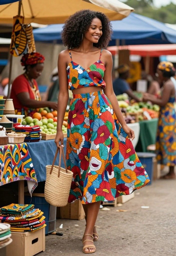 22 Laid-Back & Chic Comfy Summer Outfits for Women (Say Goodbye to Fashion Stress!) - 16. Breezy Cami and Skirt Set 1