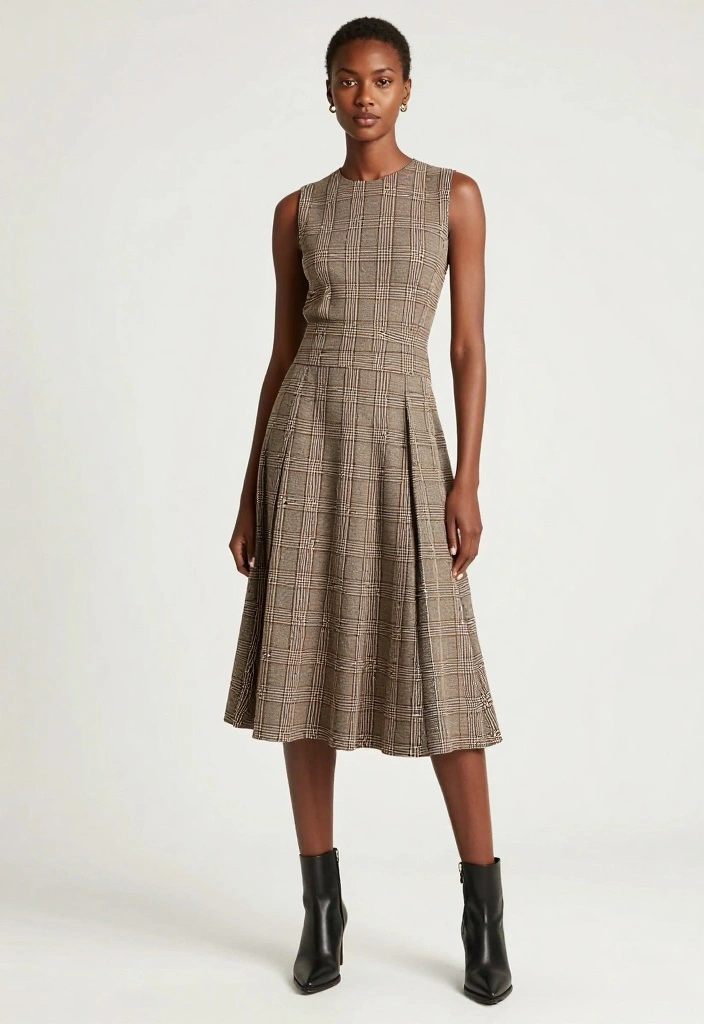 22 Timeless Outfit Inspirations for a Classy Date Night (Your Closet Will Thank You!) - 17. Sophisticated Plaid Skirt with a Fitted Top 1