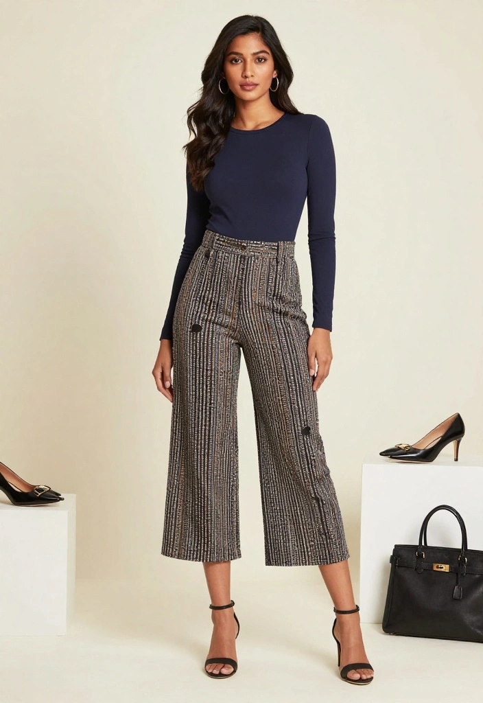 22 Timeless Outfit Inspirations for a Classy Date Night (Your Closet Will Thank You!) - 20. Trendy Culottes with a Chic Top 1