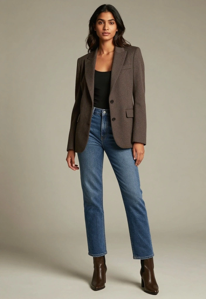 22 Timeless Outfit Inspirations for a Classy Date Night (Your Closet Will Thank You!) - 5. Chic Blazer with Denim 1