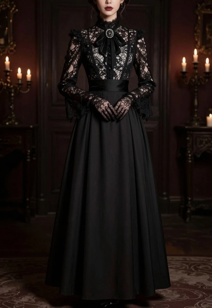 25 Enchantingly Dark Goth Looks That Will Inspire Your Wardrobe! - 1. The Timeless Victorian Look 1