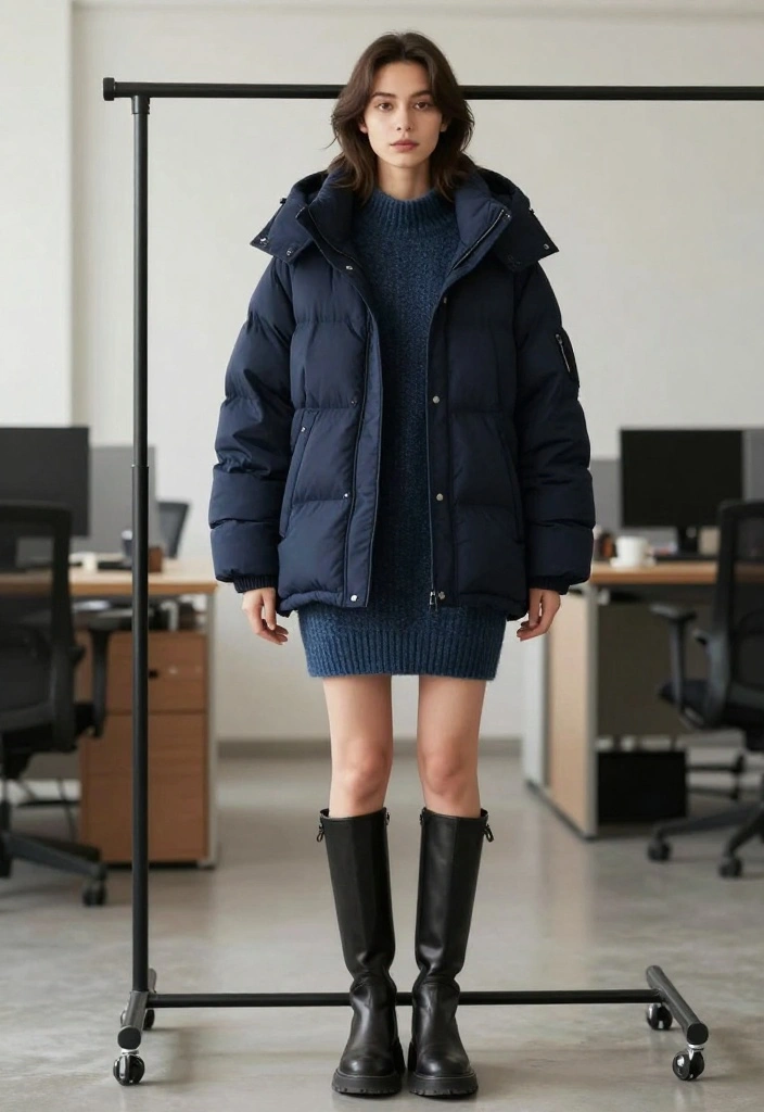 25 Office Winter Outfit Ideas That Will Make You Want to Get Dressed Up Every Day (You’ll Adore #6!) - 12. Stylish Puffer Jacket 1