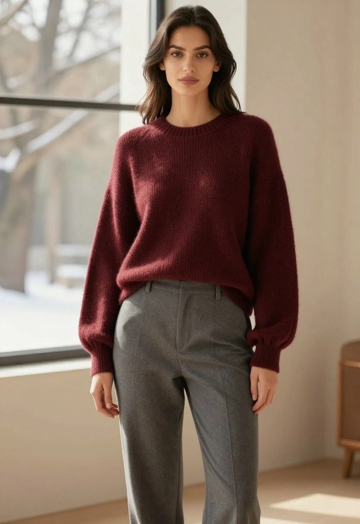 25 Office Winter Outfit Ideas That Will Make You Want to Get Dressed Up Every Day (You’ll Adore #6!) - 2. Cozy Chunky Knit Sweater 1
