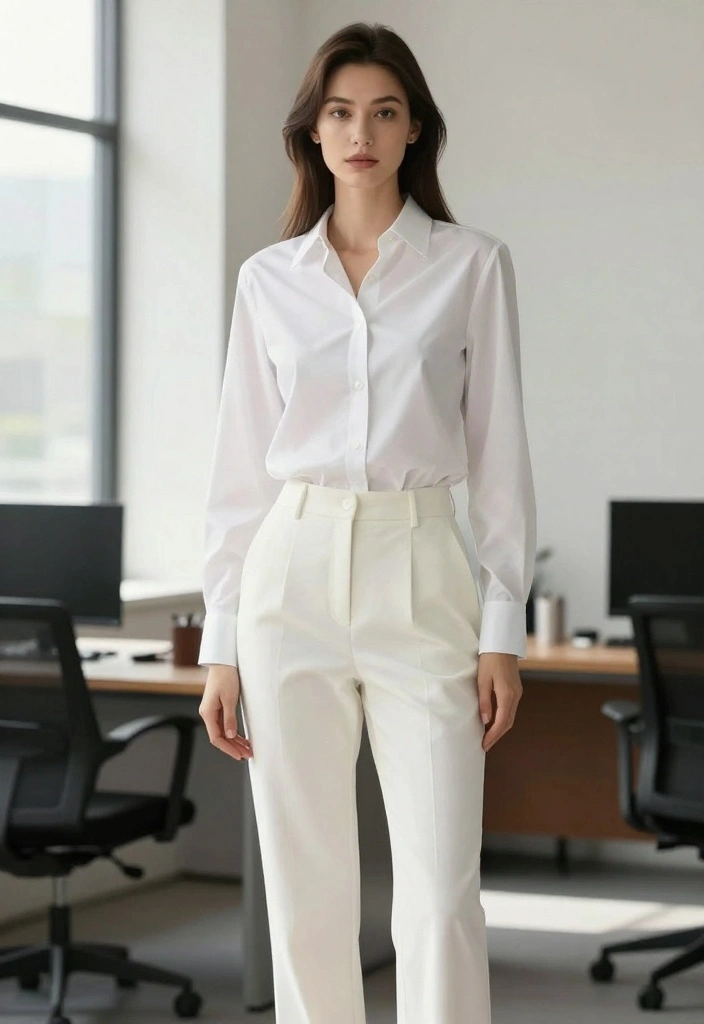 25 Office Winter Outfit Ideas That Will Make You Want to Get Dressed Up Every Day (You’ll Adore #6!) - 9. Classic Button-Up Shirt 1