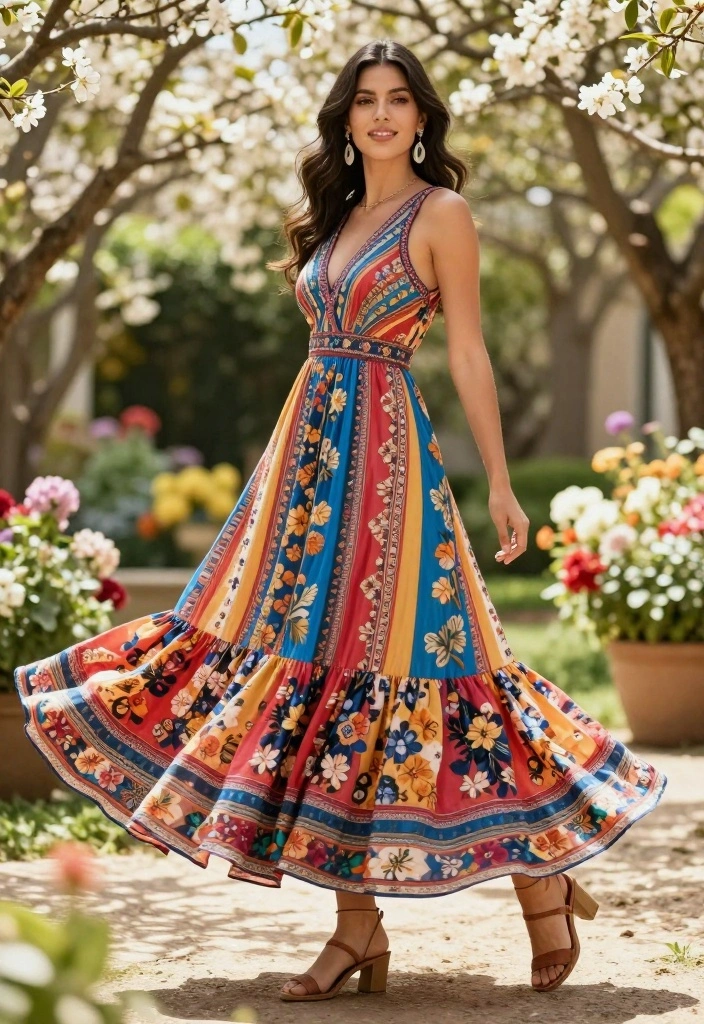 25 Spring Outfit Essentials for Women That Will Make Your Wardrobe POP! - 1. Vibrant Maxi Dresses 1