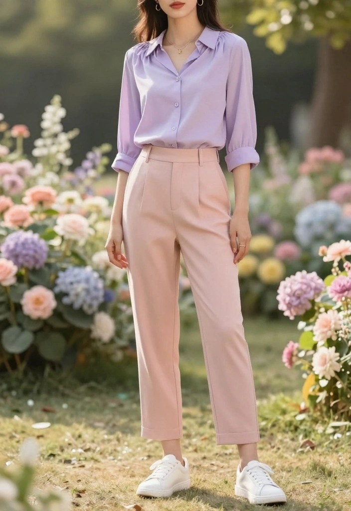 9 Basic Outfits with Style: Color Combinations That Wow! - 1. Soft Pastels: Dreamy Combinations 1