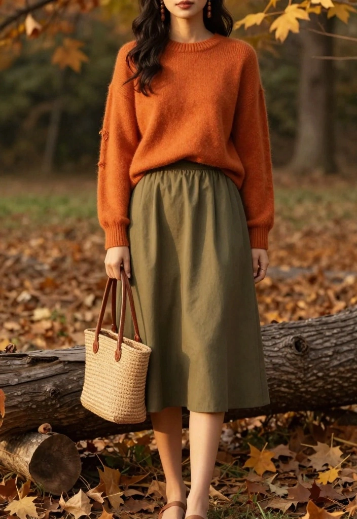9 Basic Outfits with Style: Color Combinations That Wow! - 3. Earthy Tones: Nature-Inspired Looks 1