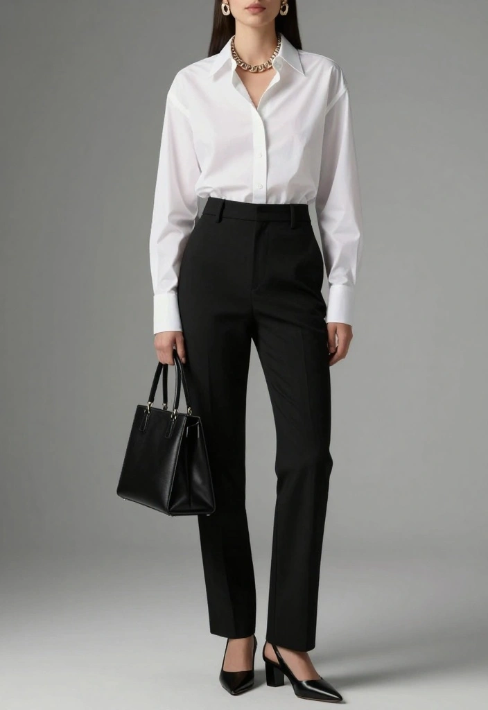 9 Basic Outfits with Style: Color Combinations That Wow! - 5. Classic Black and White: Timeless Elegance 1