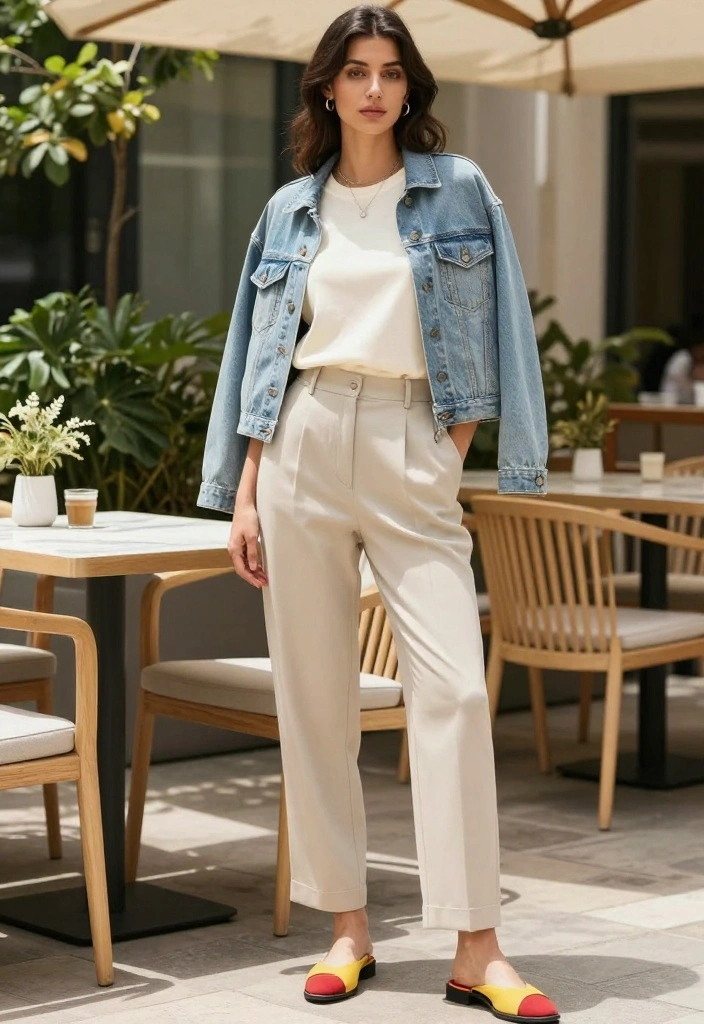 9 Basic Outfits with Style: Color Combinations That Wow! - 7. Light and Bright Neutrals: Effortless Chic 1