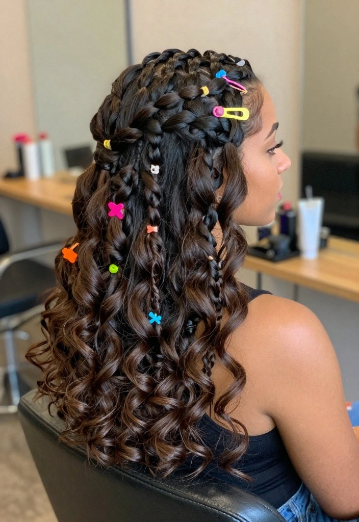 10 Stunning Hairstyles to Rock with Knotless Braids (You Won't Believe #5!) - 1. Chic Half-Up, Half-Down 1