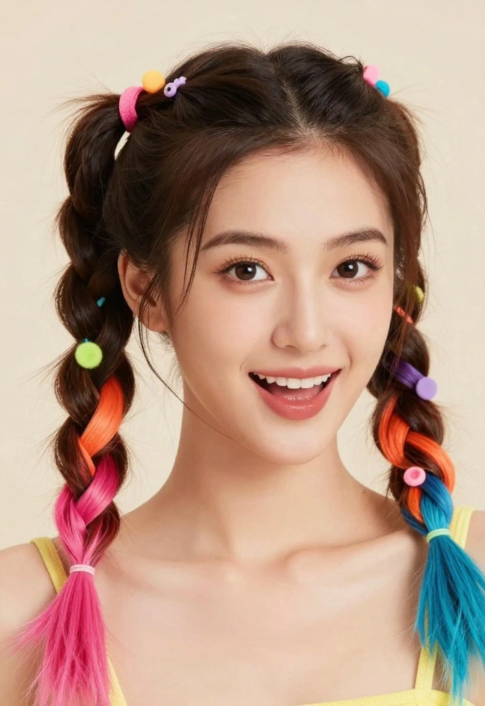 10 Stunning Hairstyles to Rock with Knotless Braids (You Won't Believe #5!) - 8. Cute Braided Pigtails 1