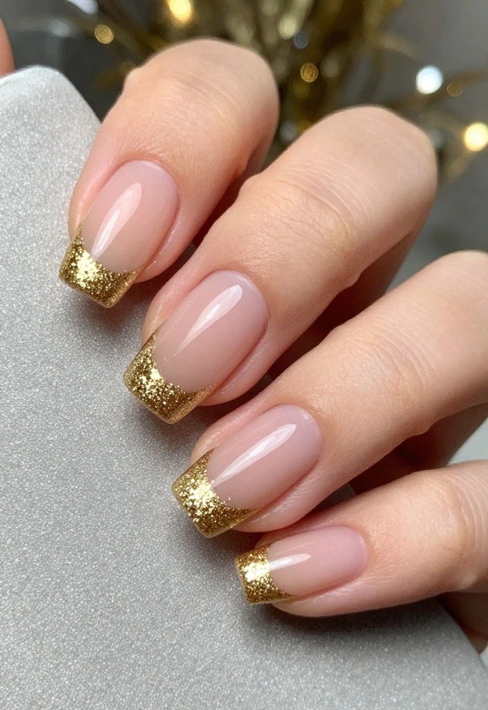11 Bold and Creative New Year's Eve Nails That Will Turn Heads! - 7. Sparkling French Tips 1