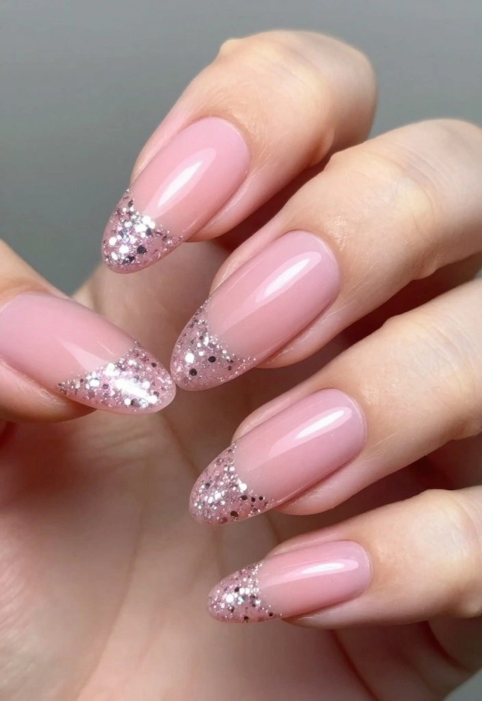 11 Creative Pink Stiletto Nails You Need to See to Believe (Especially #4!) - 11. Sparkly Tips 1