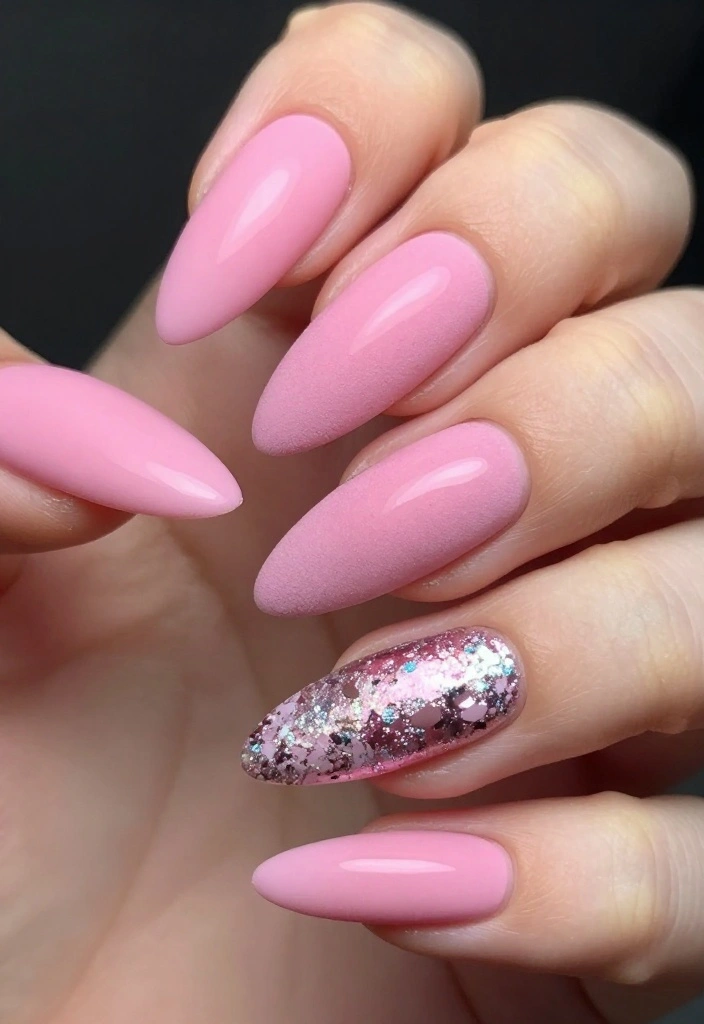 11 Creative Pink Stiletto Nails You Need to See to Believe (Especially #4!) - 8. Textured Accents 1