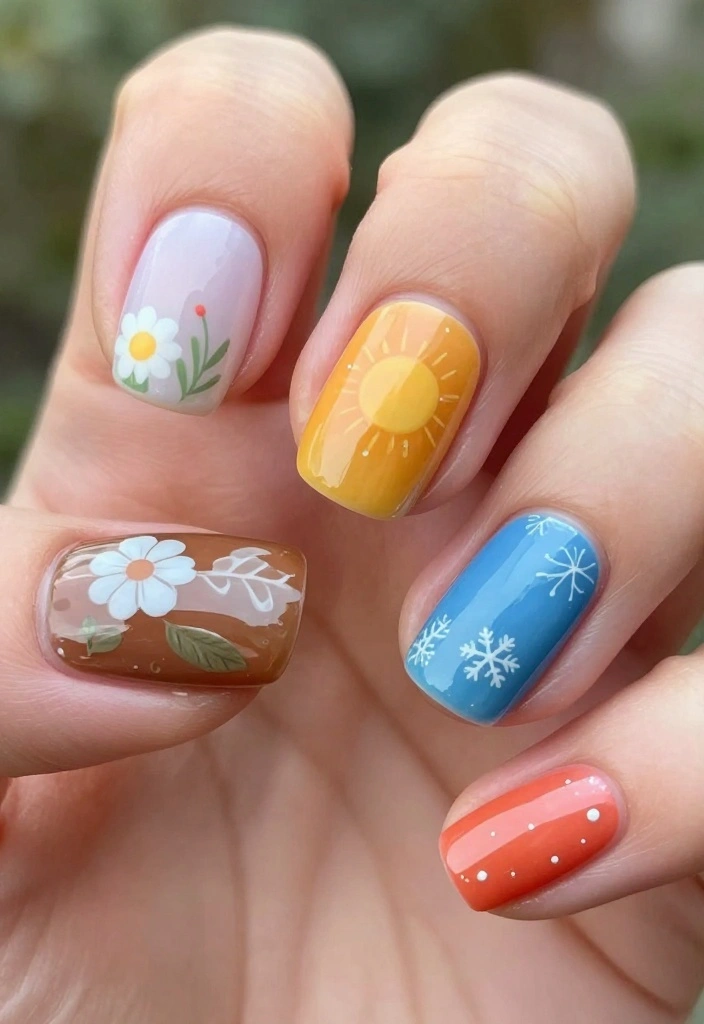11 Natural Nail Techniques That Will Make You a Nail Art Pro in No Time! - 10. Seasonal Color Schemes 1