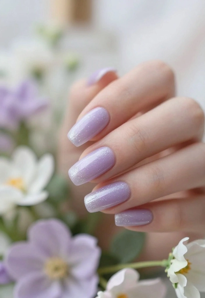 14 Matching Bridal Party Nails Colors That Will Make Your Photos Pop! - 4. Soft Lavender Dreams 1