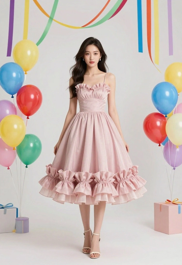 17 Vintage-Inspired Prom Dresses That Are Pure Chic (You’ll Love #10!) - 10. Whimsical Ruffled Hemlines 1