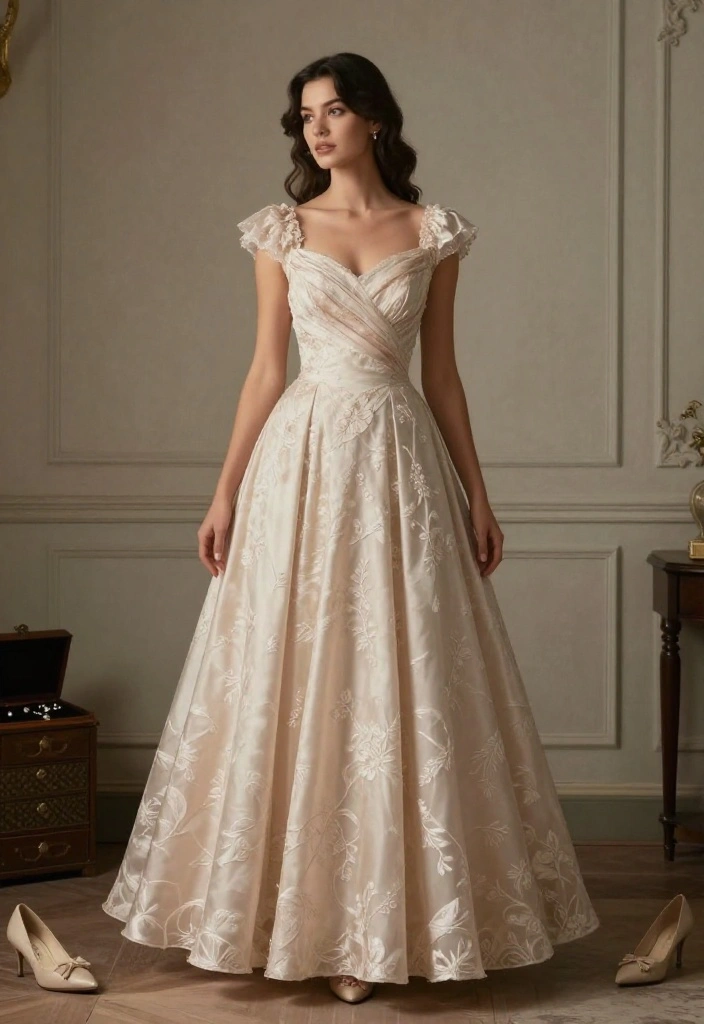 17 Vintage-Inspired Prom Dresses That Are Pure Chic (You’ll Love #10!) - 8. Vintage-inspired Cap Sleeves 1