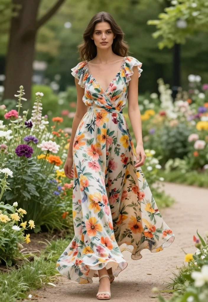 18 Stunning Valentine's Day Outfits That Will Make You the Star of Date Night! - 7. Floral Maxi Dress 1