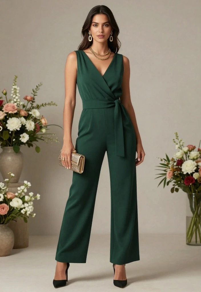 18 Stylish Valentine's Outfits That Will Make You the Star of the Night! - 2. Chic Jumpsuit Elegance 1