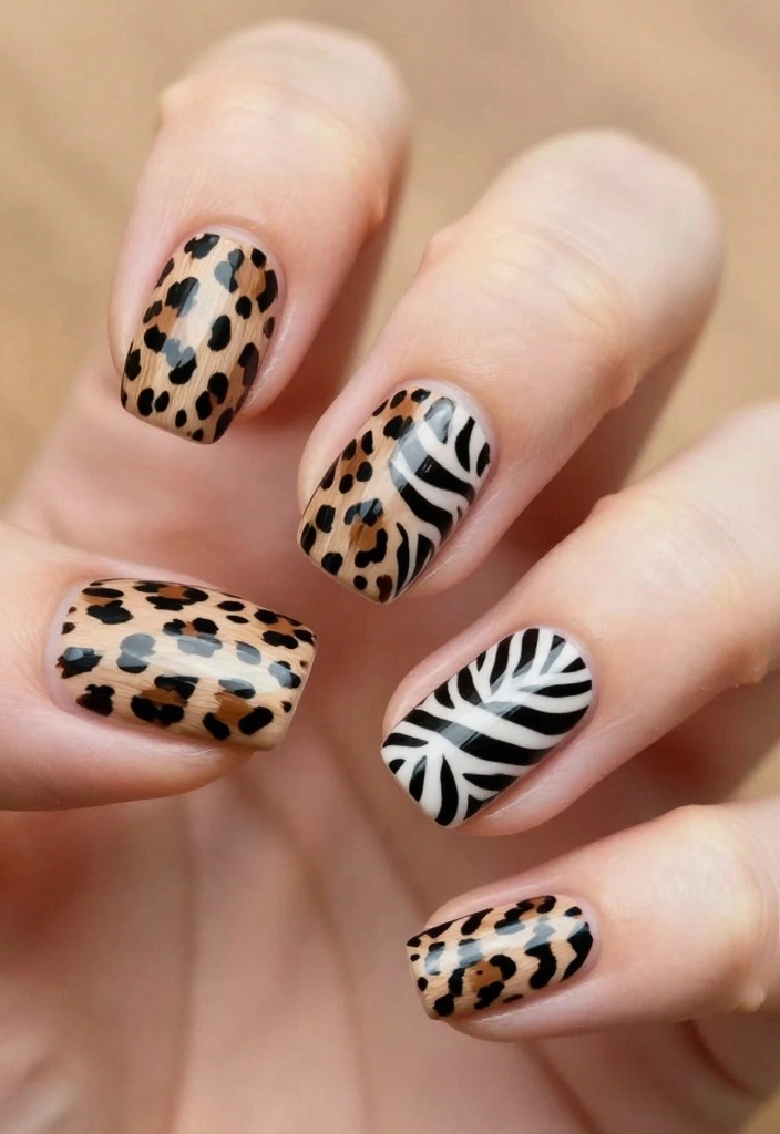 18 Unforgettable Gel Nail Styles for Every Occasion (You’ll Want to Try #7!) - 10. Animal Print Prowess 1