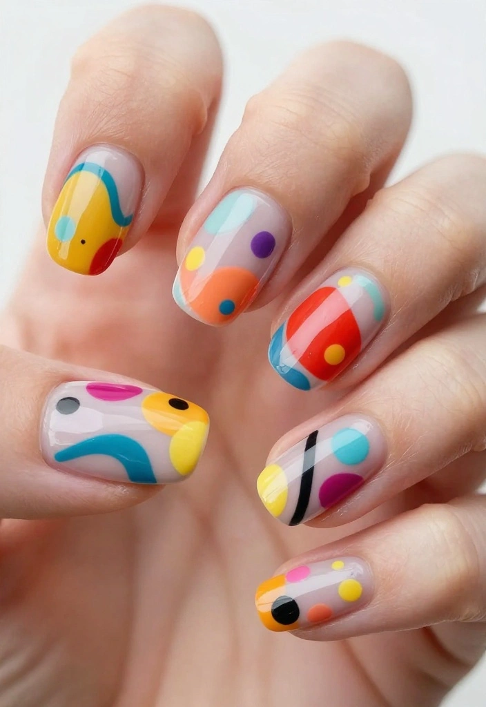 18 Unforgettable Gel Nail Styles for Every Occasion (You’ll Want to Try #7!) - 11. Artistic Abstracts 1