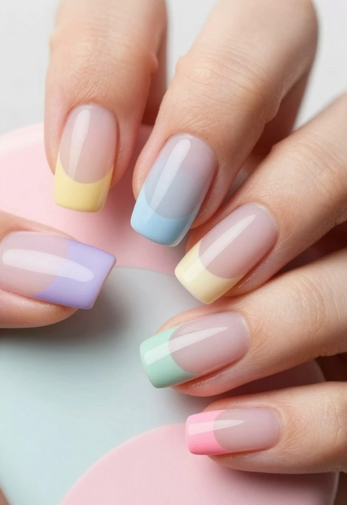 18 Unforgettable Gel Nail Styles for Every Occasion (You’ll Want to Try #7!) - 17. Colorful French Manicure 1