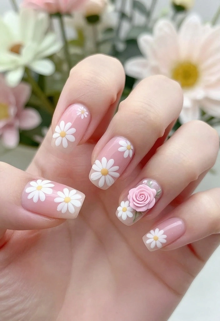 18 Unforgettable Gel Nail Styles for Every Occasion (You’ll Want to Try #7!) - 2. Floral Fantasies 1