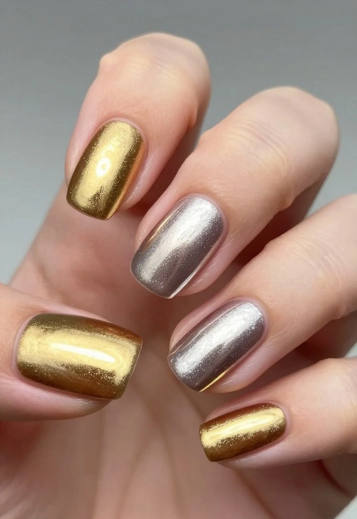18 Unforgettable Gel Nail Styles for Every Occasion (You’ll Want to Try #7!) - 8. Metallic Marvels 1