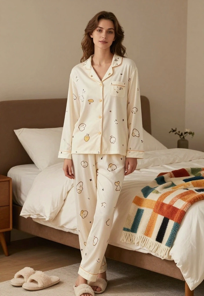 19 Irresistible Valentine Clothes That Will Make Your Date Say 'WOW!' - 16. Cozy Pajama Set for a Relaxed Night In 1