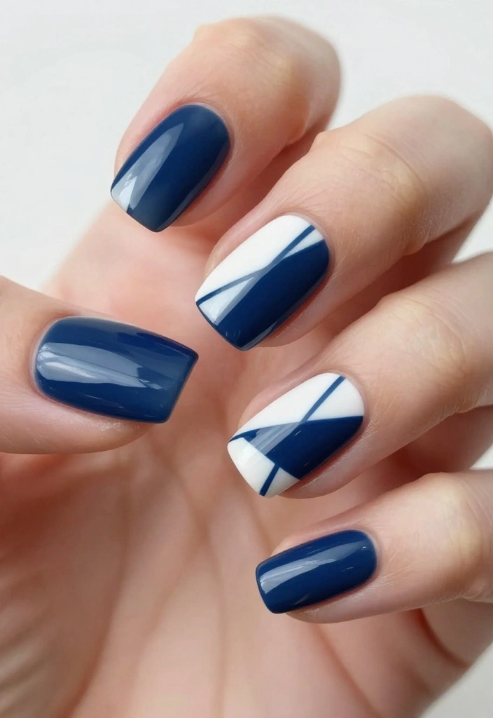 20 Creative Nail Designs You Can Do at Home (Even If You're a Beginner!) - 13. Geometric Shapes 1