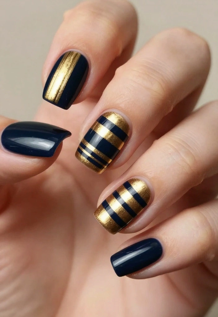 20 Creative Nail Designs You Can Do at Home (Even If You're a Beginner!) - 3. Stripes Galore 1