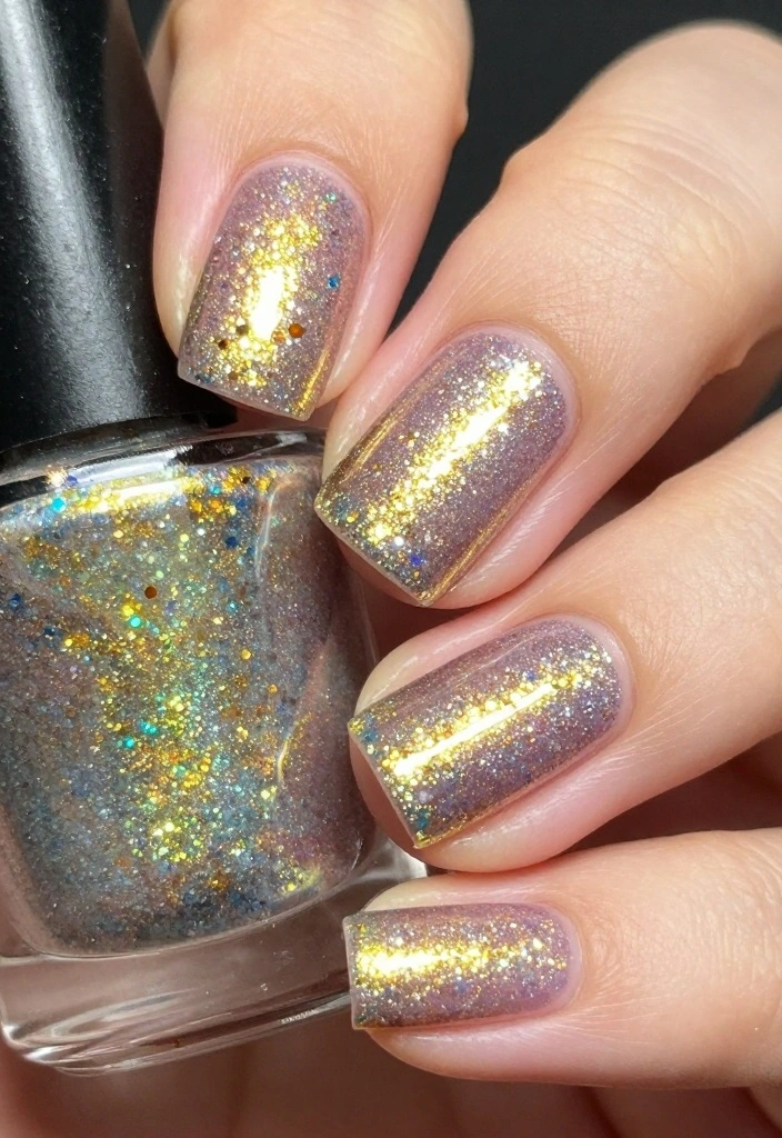 20 Creative Nail Designs You Can Do at Home (Even If You're a Beginner!) - 5. Glitter Glam 1