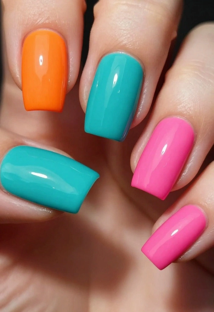 20 Creative Nail Designs You Can Do at Home (Even If You're a Beginner!) - 9. Color Block Nails 1