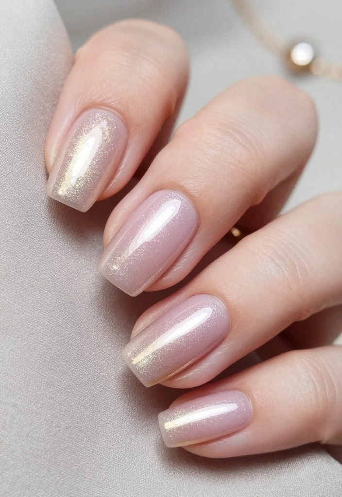 20 Trendy Medium Length Nail Looks to Rock in 2023 (You Won't Believe #6!) - 15. Subtle Shimmer 1