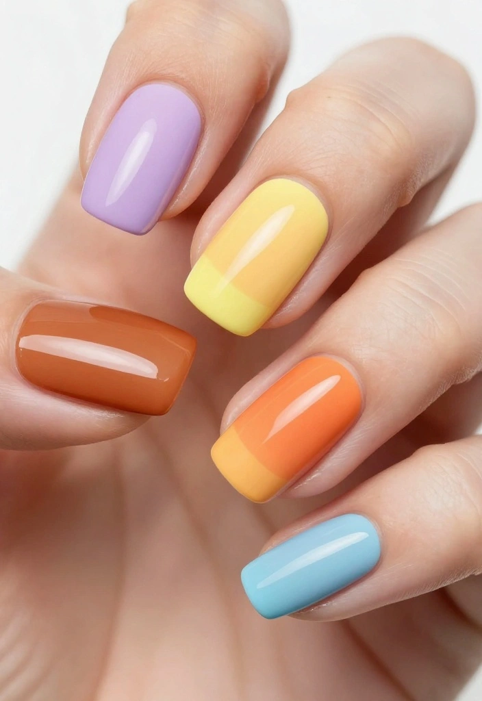 20 Trendy Medium Length Nail Looks to Rock in 2023 (You Won't Believe #6!) - 17. Seasonal Gradient 1
