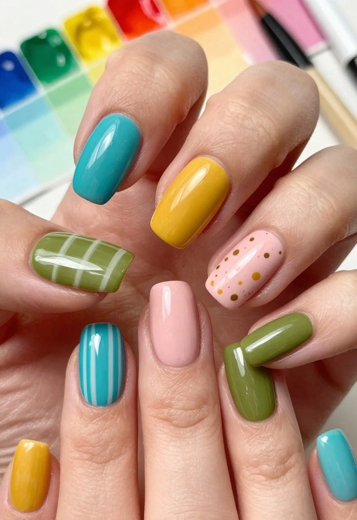 20 Trendy Medium Length Nail Looks to Rock in 2023 (You Won't Believe #6!) - 6. Unexpected Color Combos (You Won't Believe!) 1