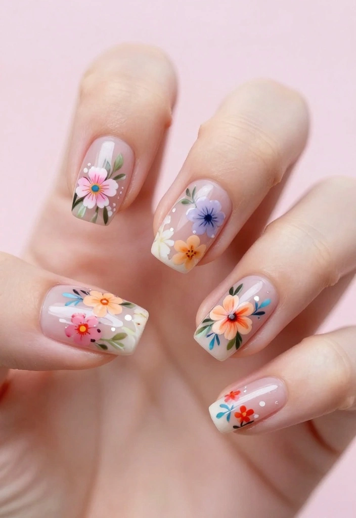 21 Incredible Nye Nails That Will Inspire Your New Year’s Celebrations! - 14. Floral Glam 1