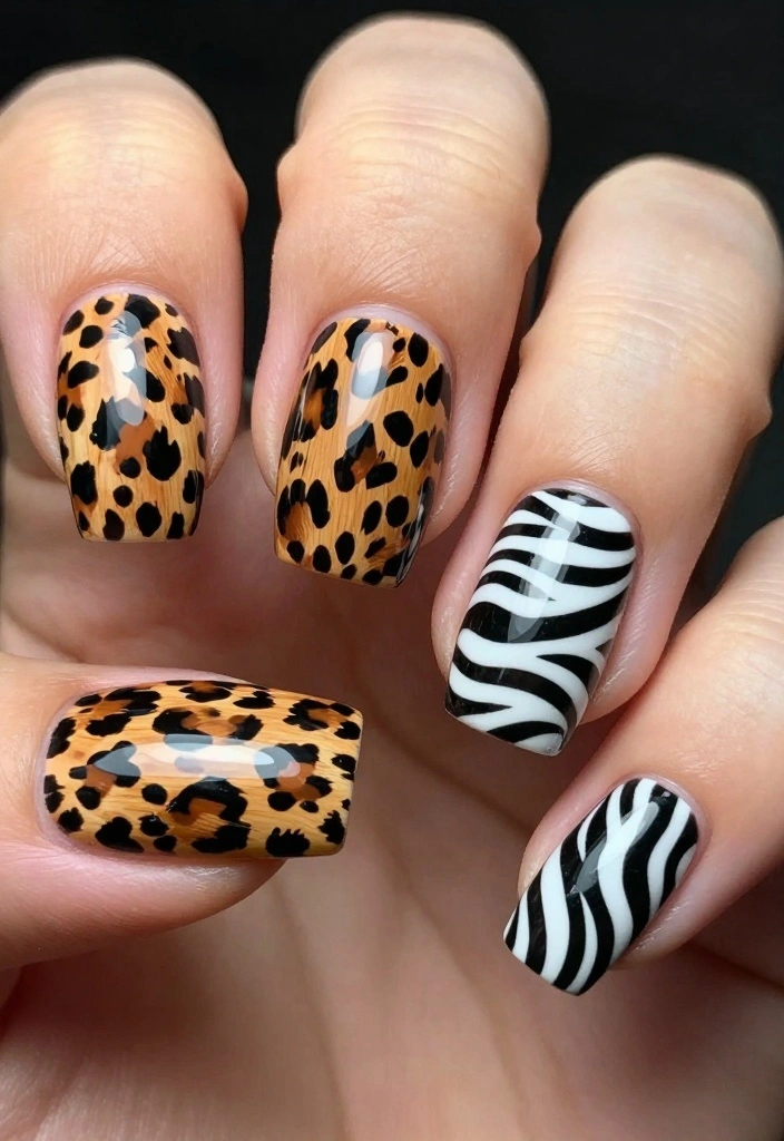 21 Incredible Nye Nails That Will Inspire Your New Year’s Celebrations! - 16. Animal Prints 1