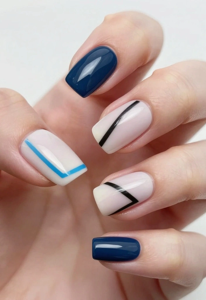 21 Incredible Nye Nails That Will Inspire Your New Year’s Celebrations! - 19. Bold Lines 1