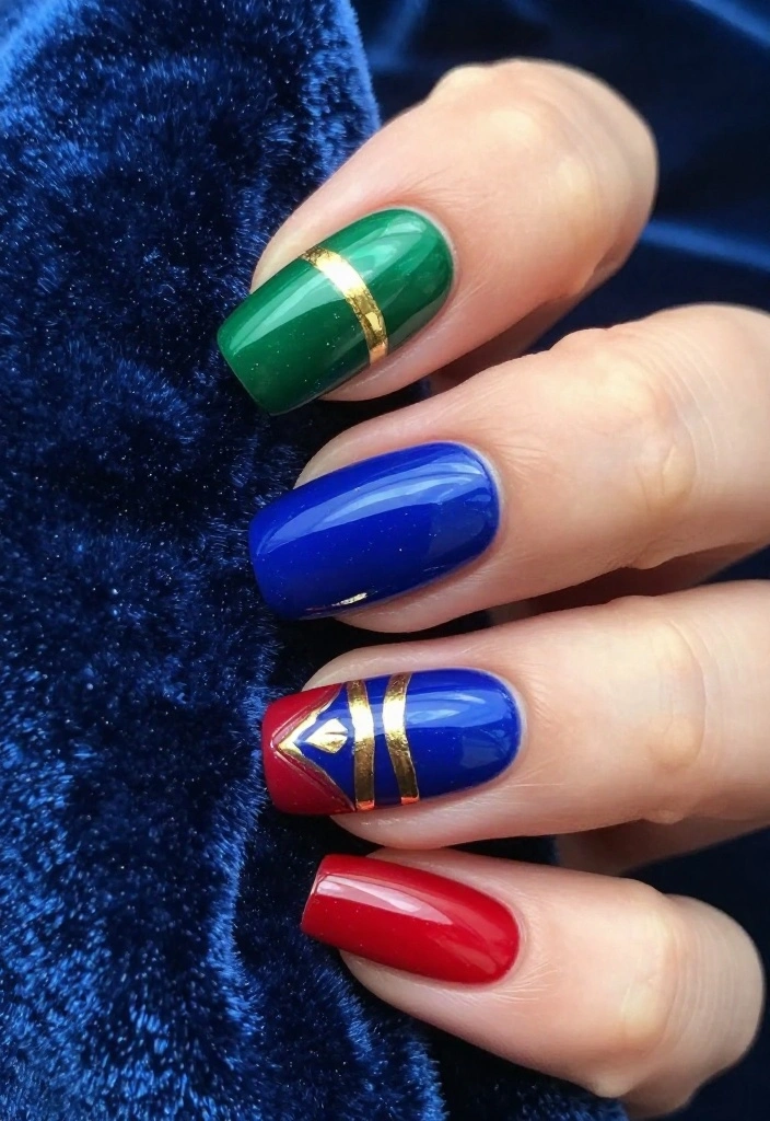21 Incredible Nye Nails That Will Inspire Your New Year’s Celebrations! - 5. Jewel Tones 1